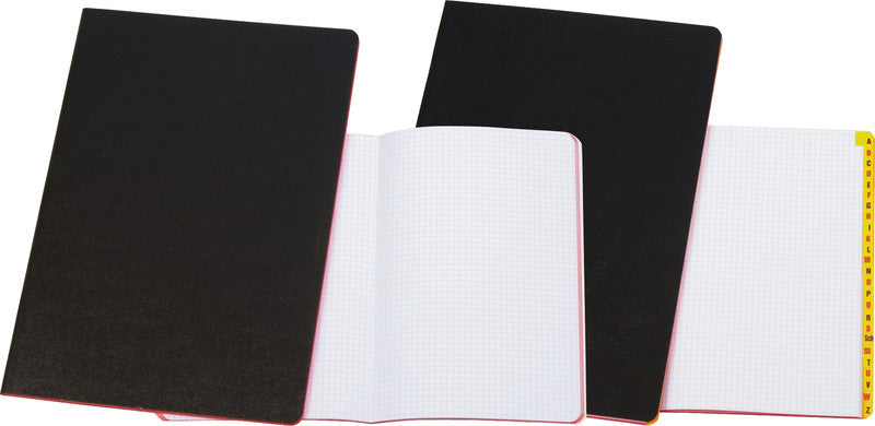 Ingold-biwa Wachstuchheft A4, kariert, Klammerheftung, 48 Blatt, 80 g/m² – schwarz
