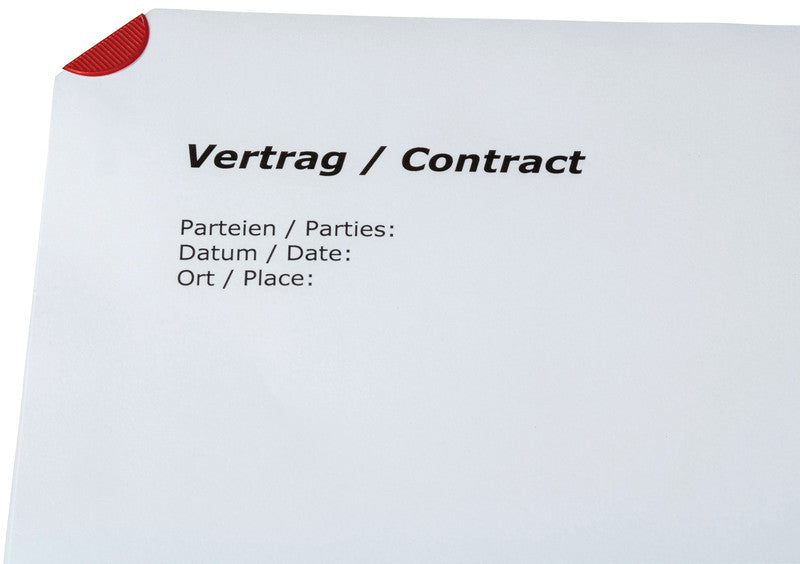 Omega Büroklammern – Eckenklammern – Metall – farbig assortiert – 100 Stück