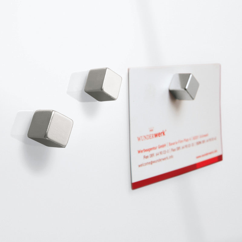Sigel Whiteboard – 30 × 30 cm, Glas, magnetisch, Wandmontage, inkl. SuperDym Magnetwürfel, Montagesatz