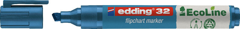 Edding Flipchart-Marker 32 EcoLine – Keilspitze 1,5-5 mm – Sortiert – 4er-Set – Nachfüllbar