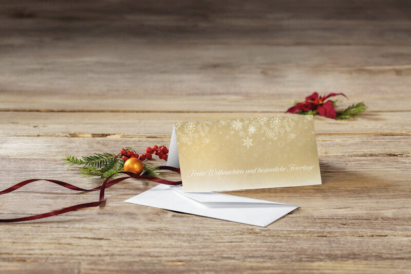 Sigel Weihnachtskarten – C6/5, mit Couvert, Edelkarton 250 g/m², Christmas Night, mehrfarbig – 25 Stk