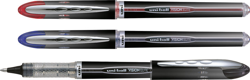 Uni-Ball Vision Elite UB205 – Tintenroller, wasserfest, mit Kappe, 0,2 mm, blau