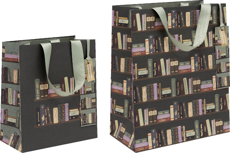 Glick Geschenktasche 'Book Club' – 26 × 13,5 × 31,5 cm, Papier, mit Satinband, mehrfarbig, Folienprägung