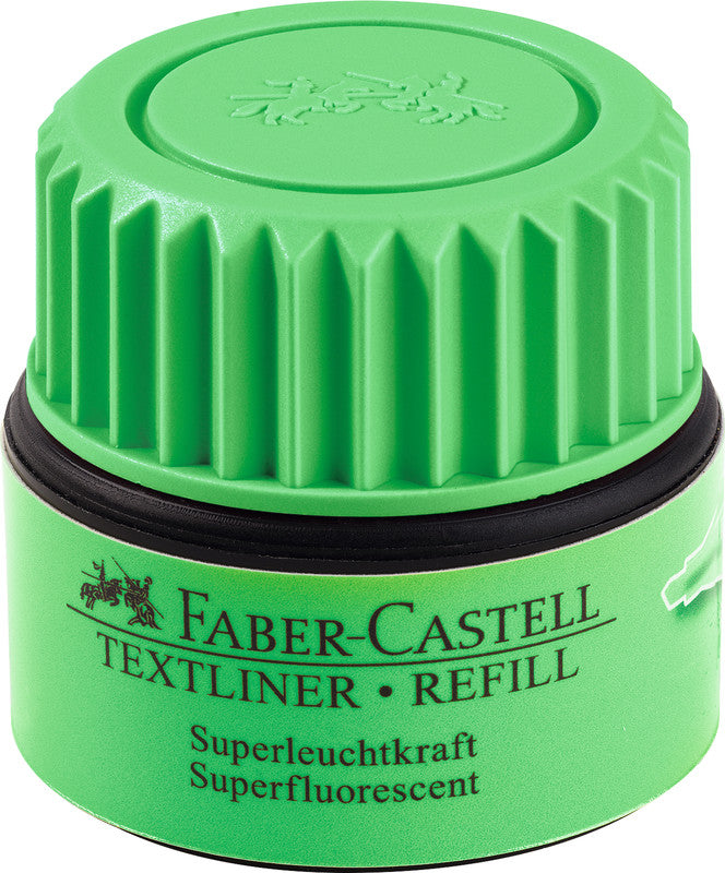 Faber-Castell Nachfülltinte 1549 für Textliner Grip Marker 1543 und 1546 – grün, 1–5 mm, 30 ml