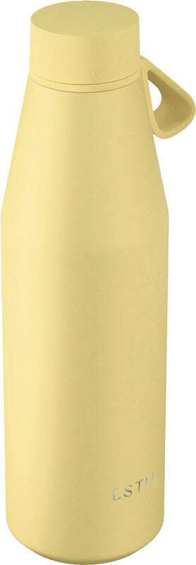 Estia Isolierflasche 500 ml – Doppelwandig 12 h Heiss / 24 h Kalt, Edelstahl, Schraubdeckel