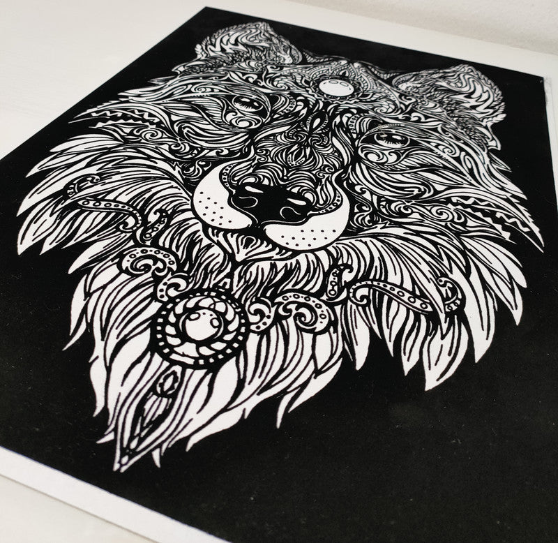 Tataruga Samtbild Malkarton, Karton, 21 × 29,7 cm, Schwarz