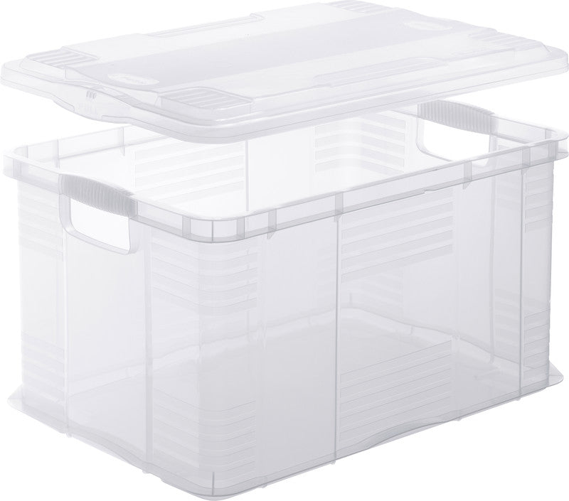 Rotho Systembox Agilo – Kunststoff, transparent, 59 × 31 × 39 cm