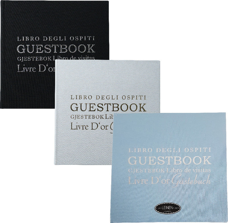Eibert Gästebuch – 250 × 240 mm – 154 Seiten – gebunden, Stoffeinband, hellblau
