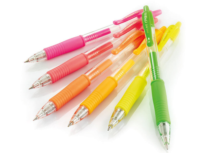 Pilot G-2 Neon – Tintenroller, Druckmechanik, 0,37 mm, Neongelb