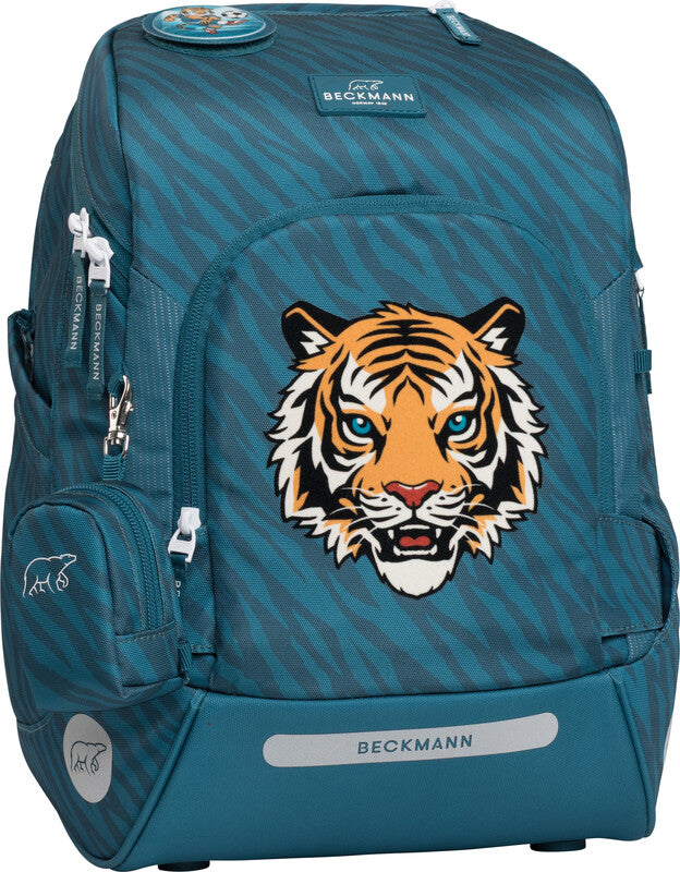 Beckmann Active Air Flx – Schulrucksack, Tiger Stars, 20–25 l, für Laptop bis 15", mit Wendetasche