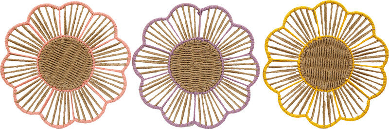 Sifcon Tischset Blumen, Papier/Karton, Ø 38 cm, sortiert – 1 Stk.