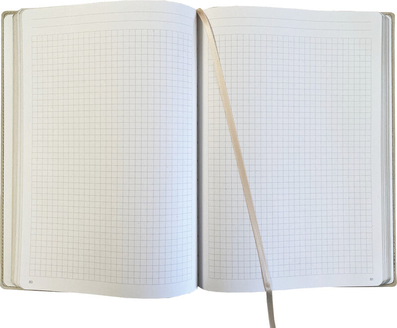 Denkzettel Notizbuch, 170 × 240 mm, kariert, gebunden, Hardcover, 192 Seiten, perforiert – dunkelblau