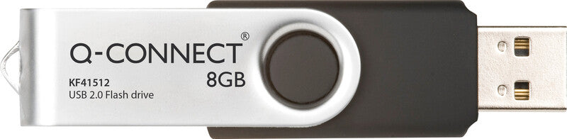 Q-CONNECT USB-Stick – 8 GB, USB 2.0, drehbarer Verschluss