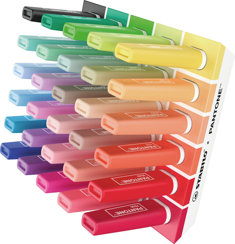 STABILO Textmarker – 30er Set, Farben sortiert, Keilspitze 2–5 mm