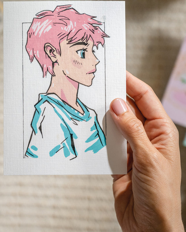 Edding Kreativset Acrylic Marker Manga – 1 Faserzeichner, 4 Acrylic Marker