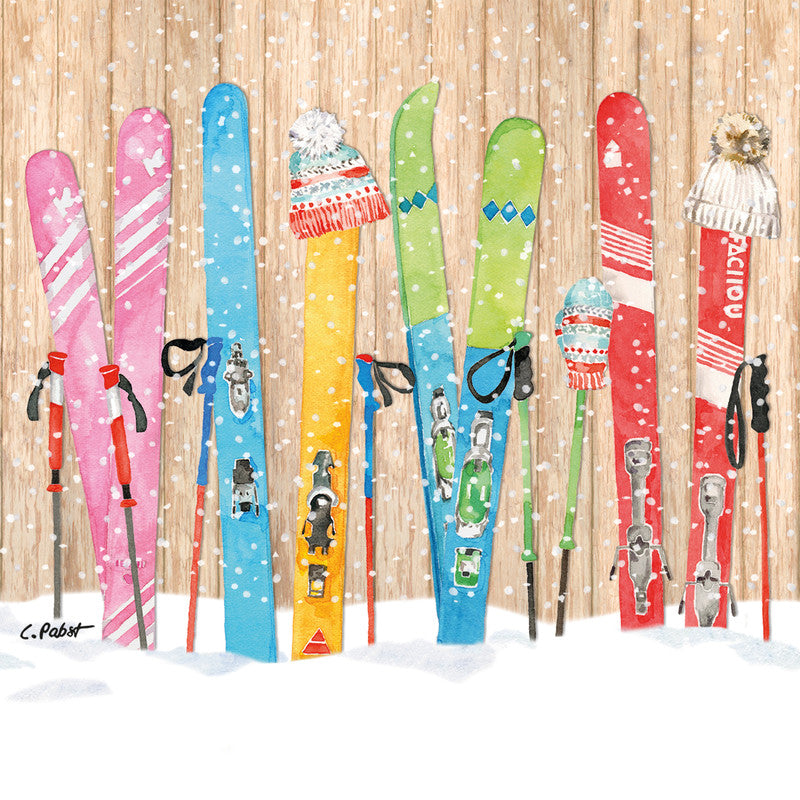 Ppd Servietten Skiing – 33 × 33 cm – 3-lagig, Tissue – 20 Stk., FSC