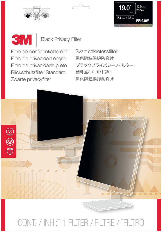 3M Blickschutzfilter für Monitor 19,0", 5:4 – 377 × 302 mm