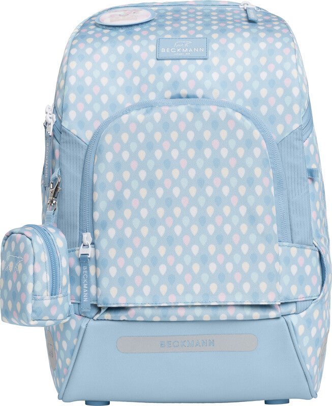 Beckmann Active Air FLX – Schulrucksack, Blue Bunny, 20–25 l, 26×39×22 cm, für Laptop bis 15", mit Wendetasche