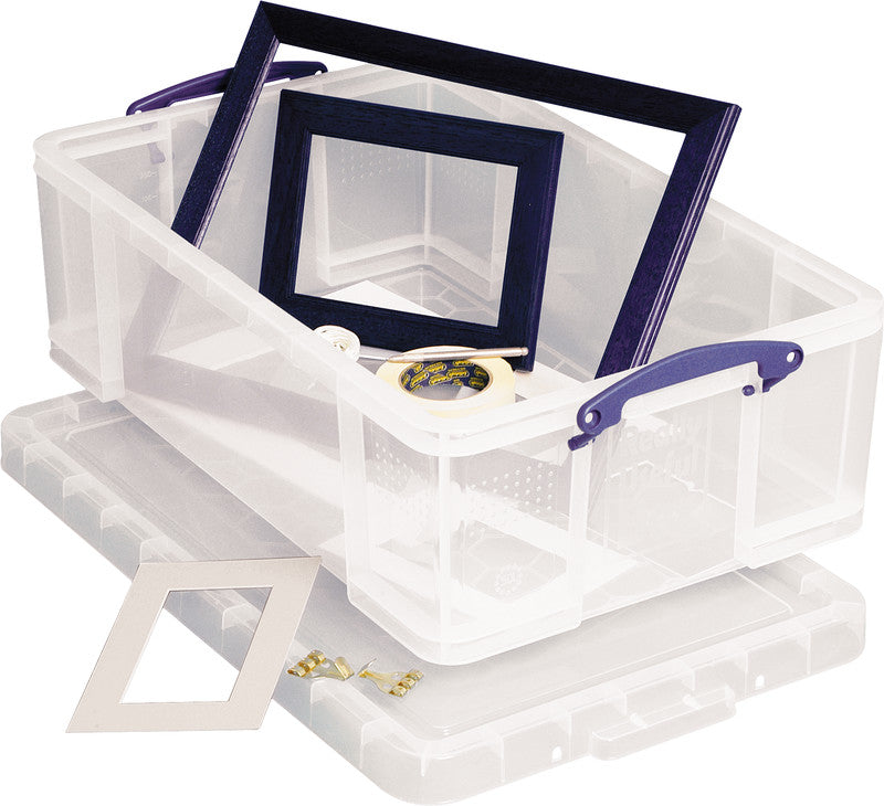 Really Useful Boxes Ordnungsbox – Kunststoff, transparent, 44 × 23 × 71 cm