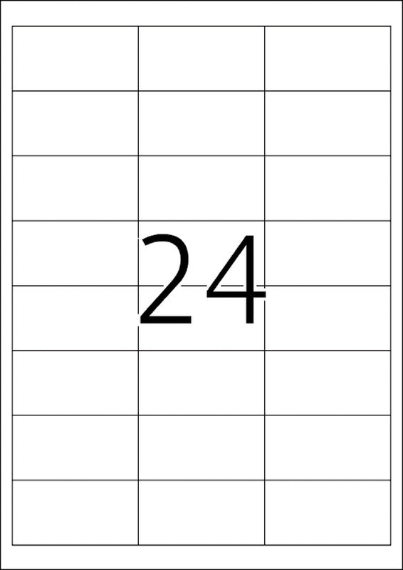 HERMA Druckeretiketten, 66 mm × 34 mm, weiss, Papier, permanent, 25 Blatt (600 Etiketten)