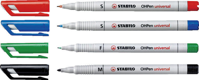 STABILO Non-Permanent Marker OHPen – mittel 1 mm – sortiert – 6er-Set – trocken abwischbar