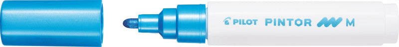 Pilot Pigment-Marker Pintor – Rundspitze 1,5-2,2 mm – Sortiert – 6er-Set – Für dunkle Oberflächen geeignet