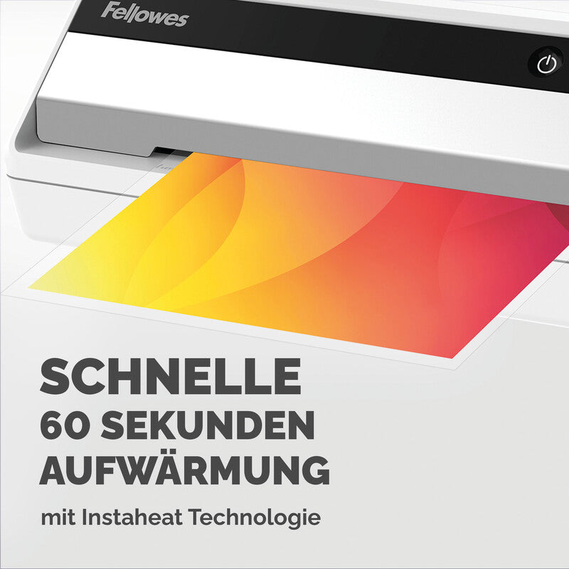 Fellowes Saturn 3i Laminiergerät A4 – 2-Rollen, 75–125 µm, Kaltlamination, Aufheizzeit 1 Min., 500 mm/min