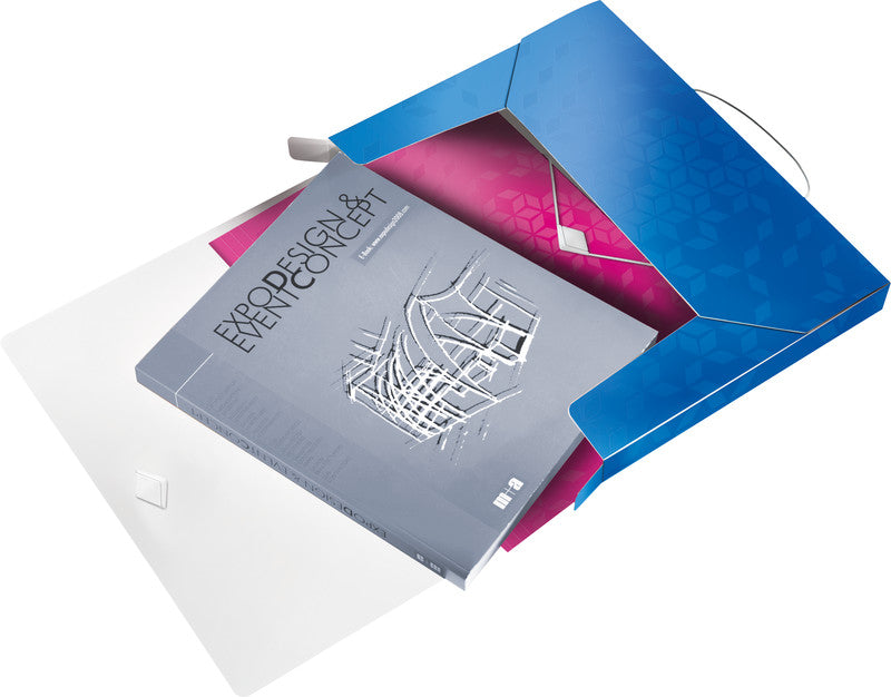 Leitz Ordner WOW – Blau, Metallisch, Kunststoff