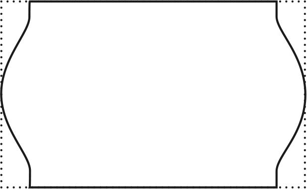 Noname Schuletiketten – für SATO JUDO, AVERY und HANDY – 26 × 12 mm, Wellenrand, 1200 Stk, Papier, ablösbar