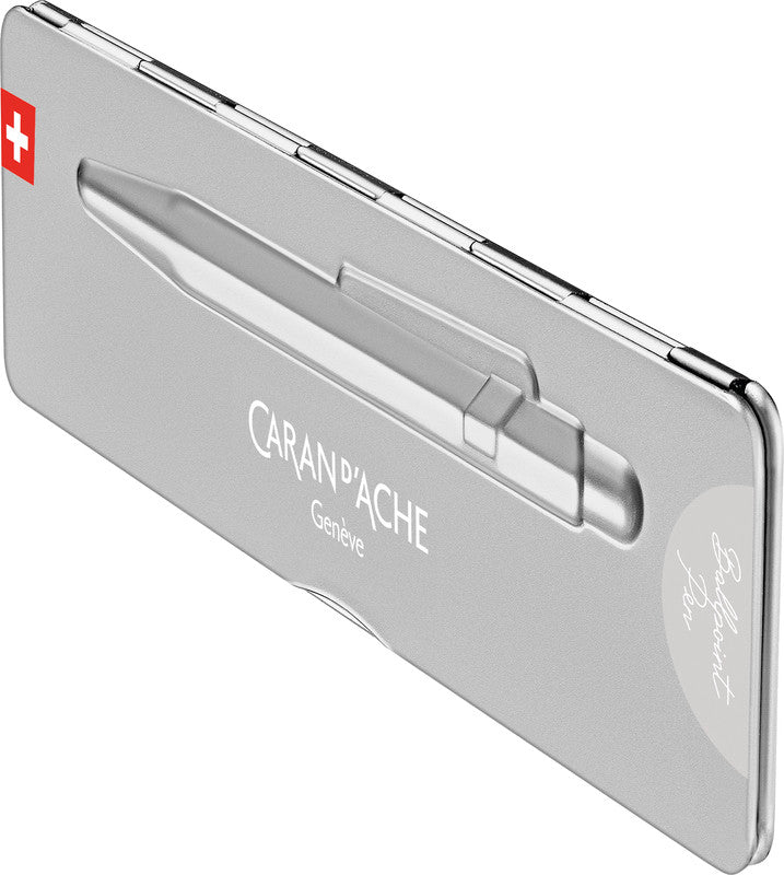 Caran d-Ache Kugelschreiber – Grau Meliert, Aluminium