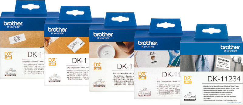 Brother Etiketten, 17 mm × 54 mm, weiss, Papier, permanent, 400 Etiketten