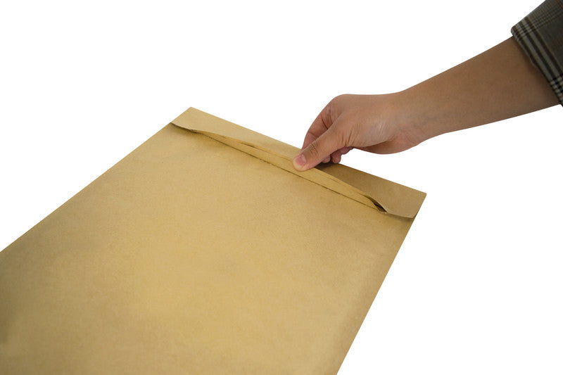 Elco Papierpolstertasche – 235 × 355 × 50 mm, braun, Aufreissperforation, recyclingfähig, selbstklebend – 65 S