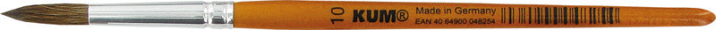 Kum Aquarellpinsel – Braun, Holz, Grösse 10, Länge 138 mm, Ponyhaar, Aluminiumzwinge