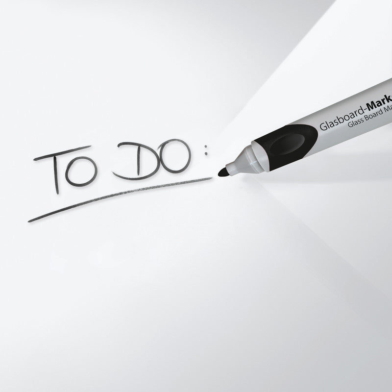 Sigel Whiteboard – 100 × 65 cm, Glas, magnetisch, Wandmontage, inkl. Magnete, Montagesatz