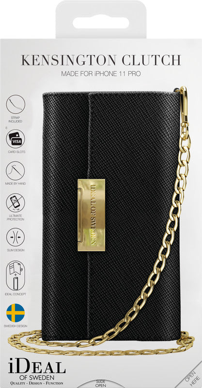 Ideal of Sweden – Booklet-Hülle Saffiano – für Apple iPhone 11 Pro – schwarz – Kunstleder