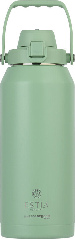 Estia Lift Isolierflasche 1,8 l – Doppelwandig 12 h Heiss/12 h Kalt, Edelstahl, Schraubdeckel, Pine