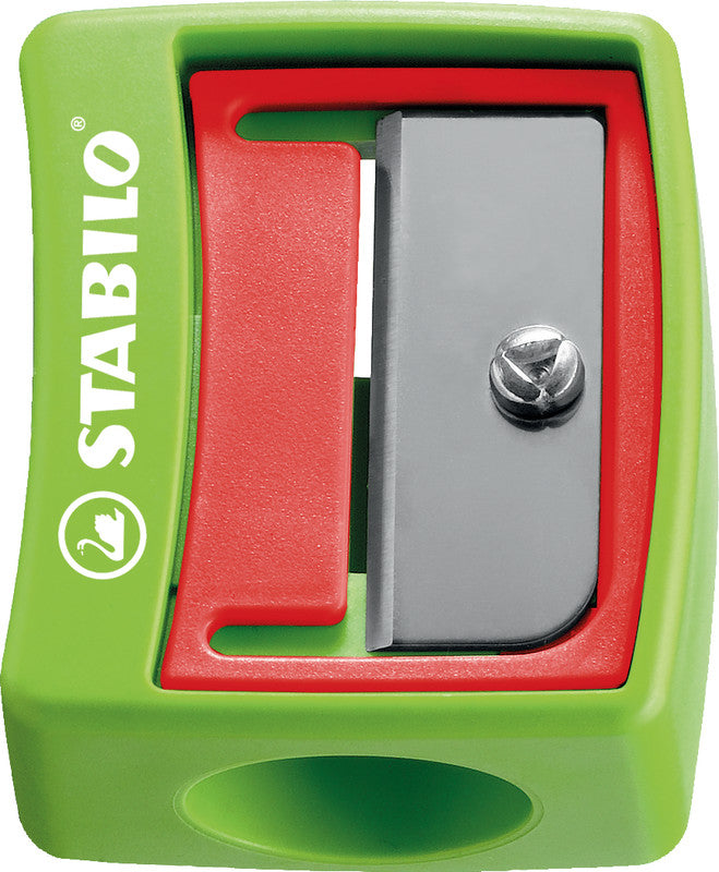 STABILO Spitzer – manuell, 1-Loch, ohne Behälter, für Ø 15 mm, für woody 3 in 1, Kunststoff, assortiert