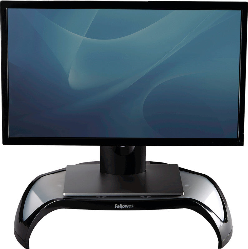 Fellowes Smart Suites – Monitorhalterung, bis 21", 10 kg, Füsse auf 3 Höhen verstellbar, schwarz/silber
