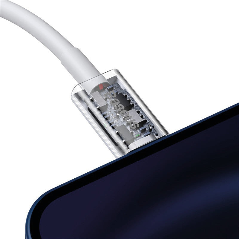 Baseus USB-C auf Lightning Kabel, 1 m, Weiss, Schnellladen