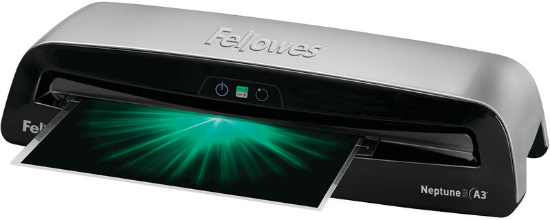 Fellowes Neptune 3 Laminiergerät A3 – 4-Rollen, 75–175 µm, Kaltlamination, Aufheizzeit 1 Min., 800 mm/min