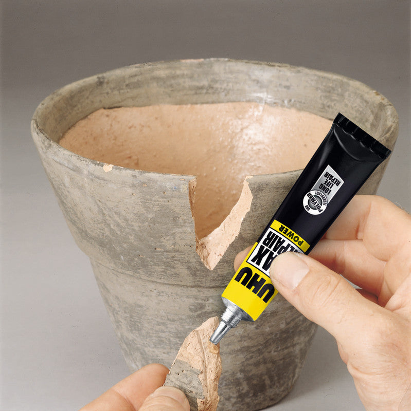 UHU Max Repair Power Kraftkleber – permanent, transparent, lösemittelfrei, wasserfest, 20 g, für Reparaturen