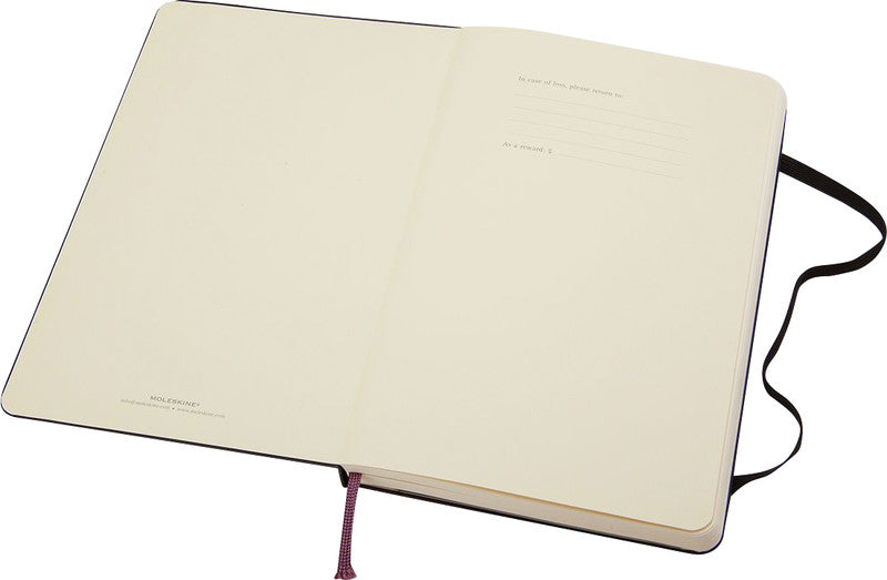 Moleskine Notizbuch – 130 × 210 mm – 240 Seiten – 70 g/m² – Hardcover, Gummiband, Einstecktasche, Schwarz, FSC
