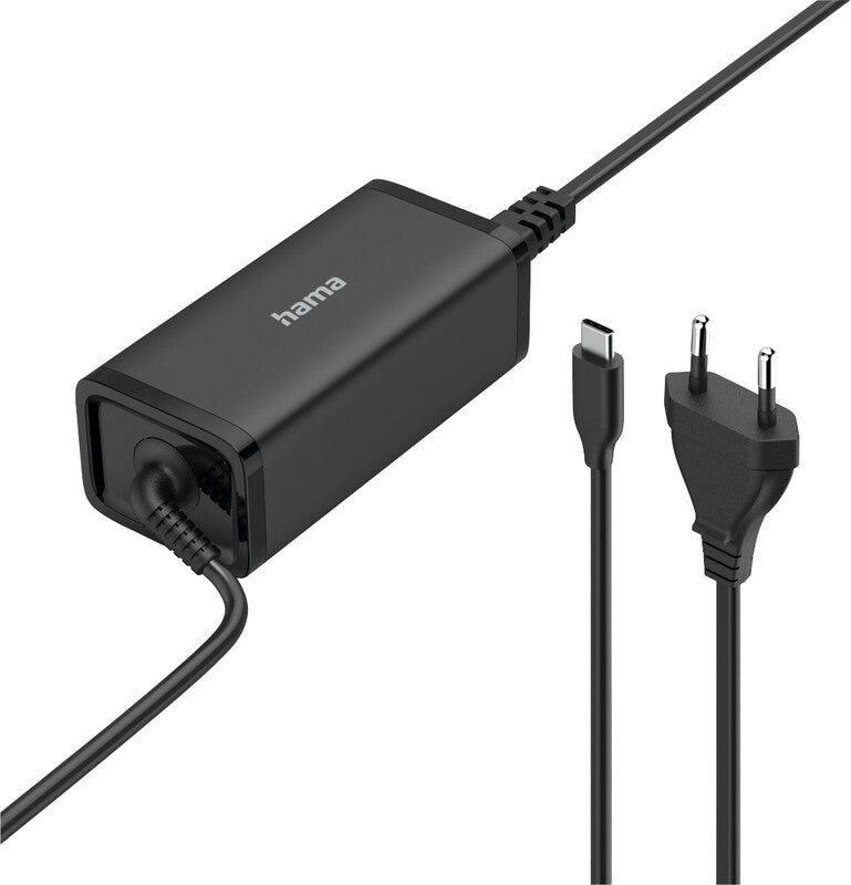Hama 00200024 USB-Ladegerät 100 W – USB-C×1 – PD 3.0, GaN – für Nintendo, Google, Huawei u. a. – Schwarz