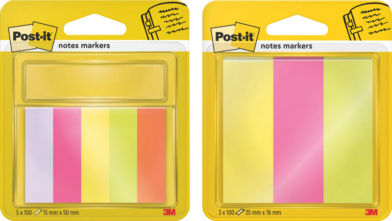 3M Post-it Seitenmarker – 15×50 mm – sortiert – 5×100 Stück