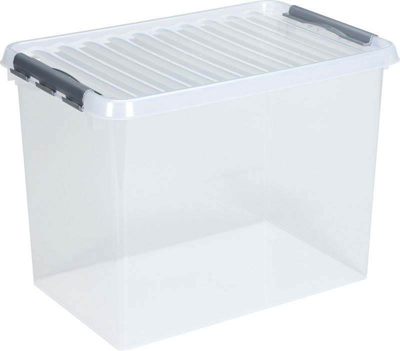 Helit Aufbewahrungsbox the q-line – Kunststoff, transparent, 60 × 34 × 40 cm