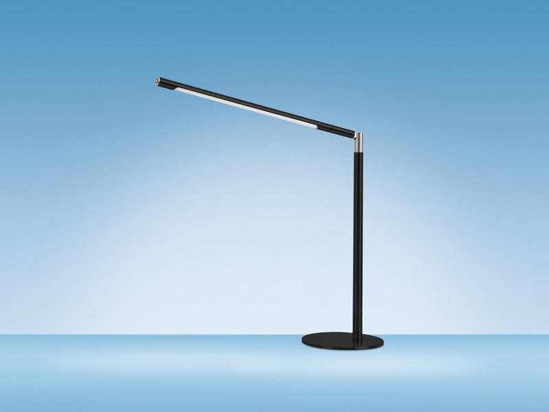 Hansa LED-Tischleuchte Aura – drehbar, stufenlos dimmbar – 2800–6000 K – 400 lm 8 W – schwarz, ABS