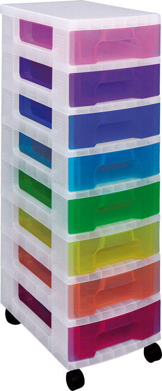 Really Useful Boxes Schubladenelement, 420 × 300 × 925 mm, Kunststoff, weiss transparent