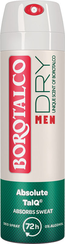Borotalco Deodorant Spray – 150 ml, bis zu 72 Stunden Schutz, alkoholfrei