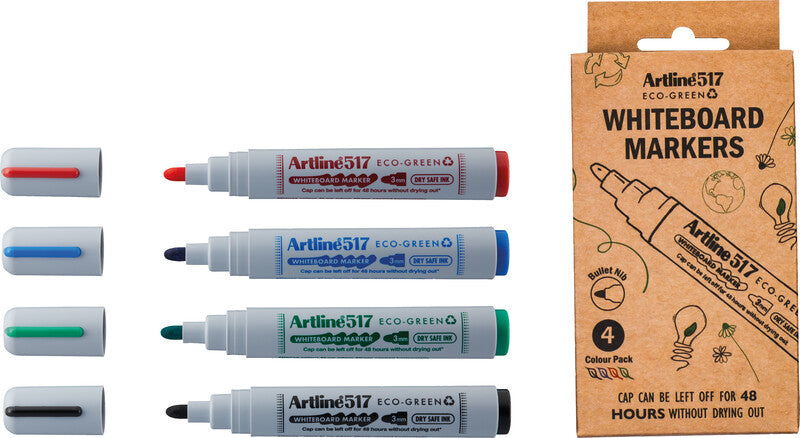 Artline Whiteboard-Marker Eco-Green EK517 – Rundspitze 3 mm – Grün – Trocken abwischbar