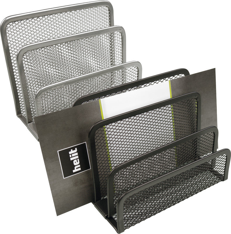 Helit Briefständer – Stahl, Silber, 140 × 105 mm